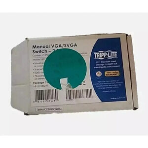 Tripp Lite B112-002-R 2-Port VGA/SVGA Video Switch HD15 Push-Button Switch